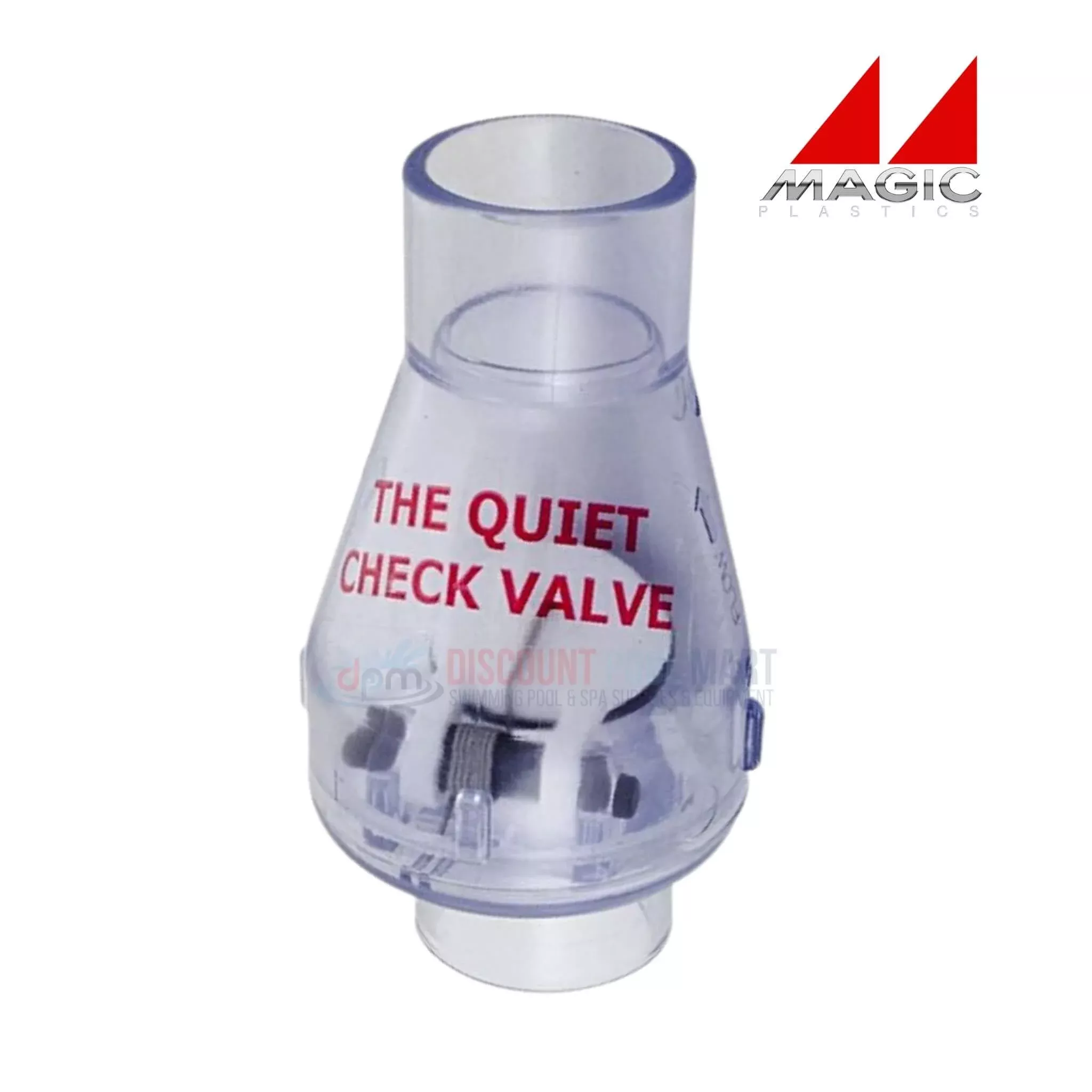 0821-10C | Magic Plastics 1″ Slip x Slip Check Valve | Clear