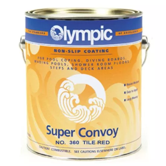 1 GAL SUPER CONVOY EPOXY SLIP RESISTANT TILE RED OLYMPIC KELLEY PAINT