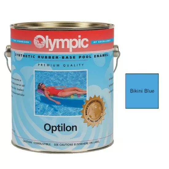 1 QT OPTILON SYNTHETIC RUBBER BIKINI BLUE OLYMPIC KELLEY PAINT