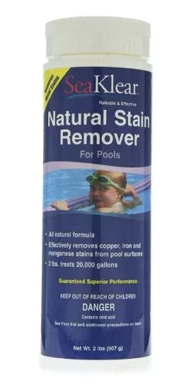 1 QT Swimming Pool NATURAL STAIN REMOVER EACH SEA KLEAR