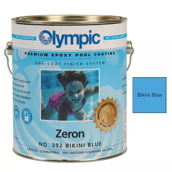 1 QT ZERON 1 COAT EPOXY BIKINI BLUE OLYMPIC KELLEY PAINT
