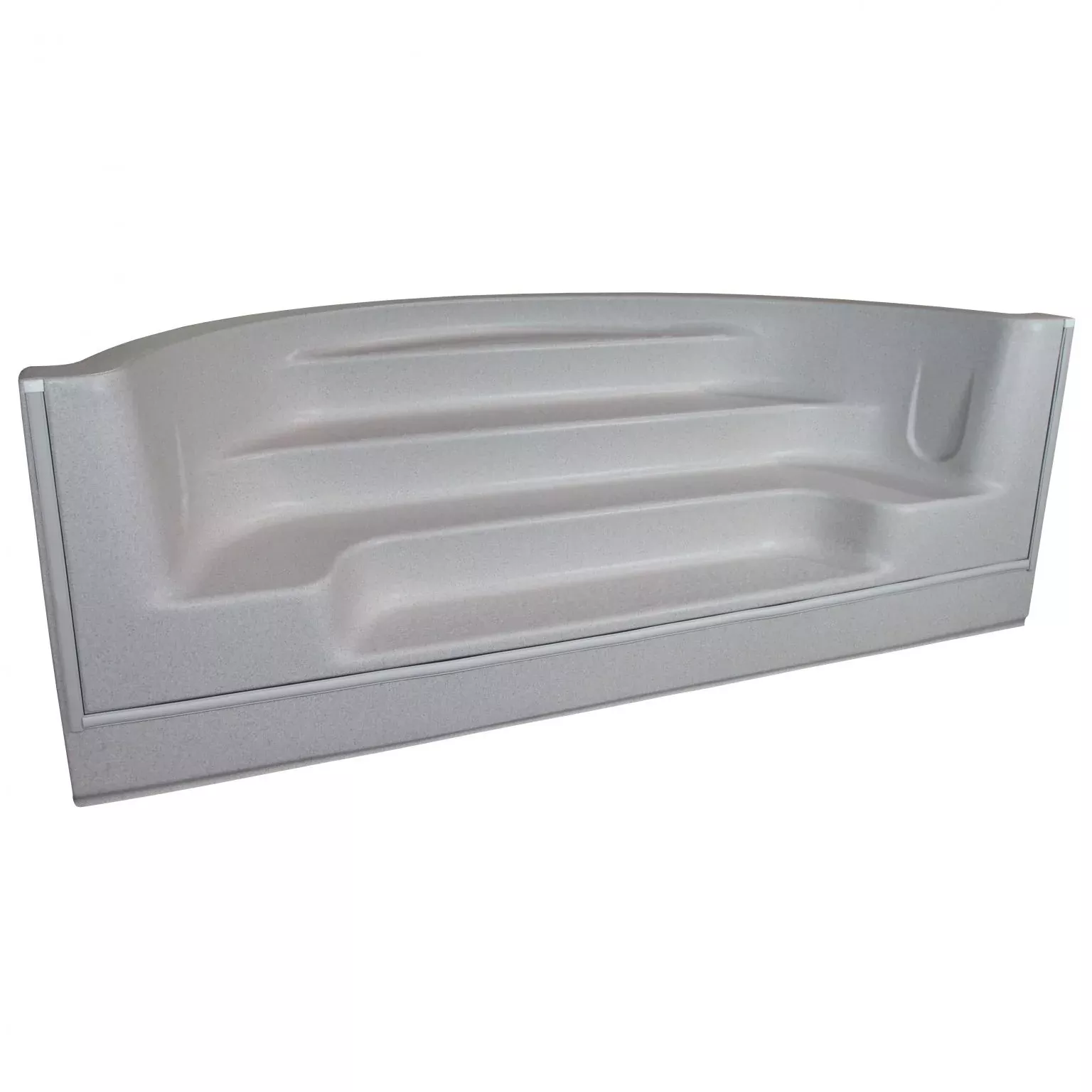 10' Straight Front Roman Back Bullnose Step White