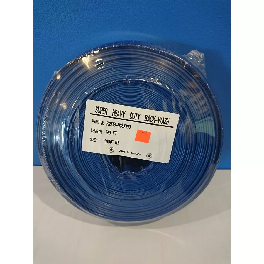 100′ Reinforced Backwash Hose (White)
