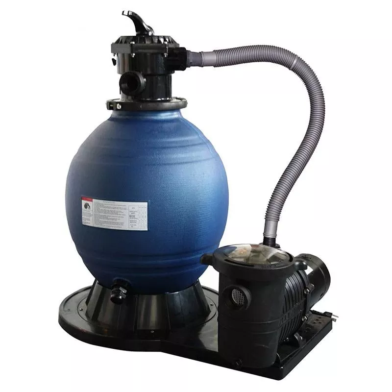 18″ Sand Pool Filter System With 1 HP Pump
