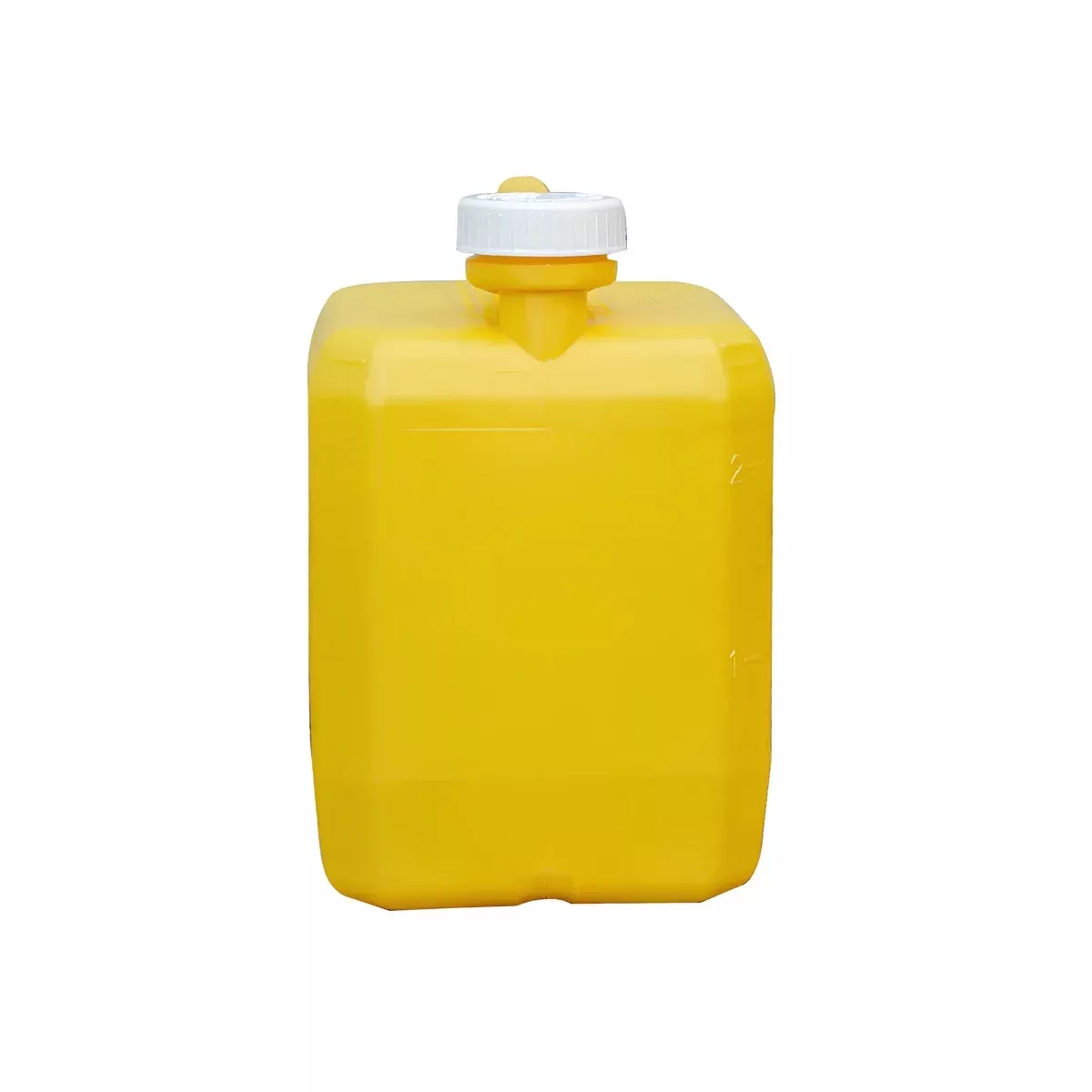 2 1/2 gal Yellow Jerry Jug with 63mm White CRC Cap