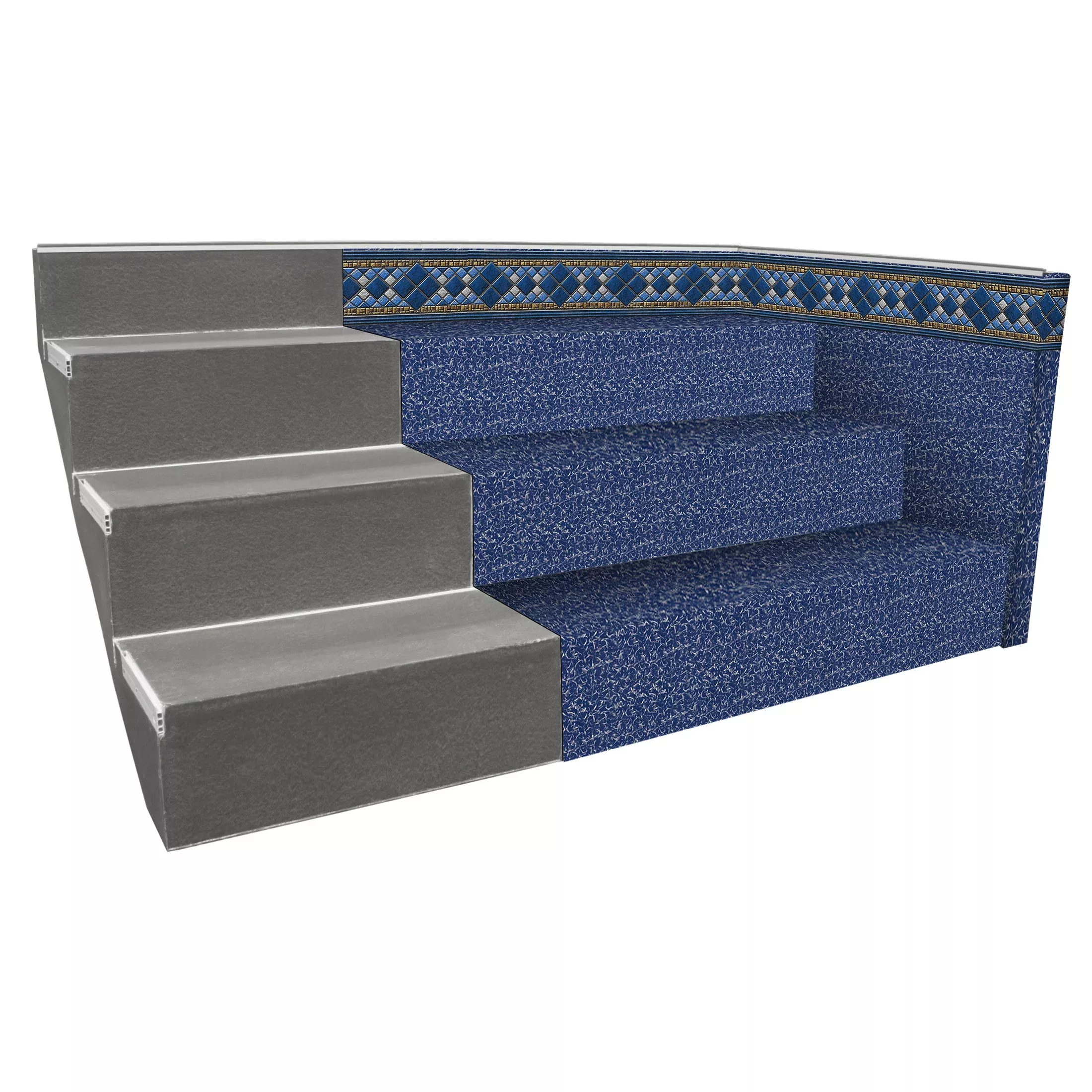 2' Endless Step Section Gray