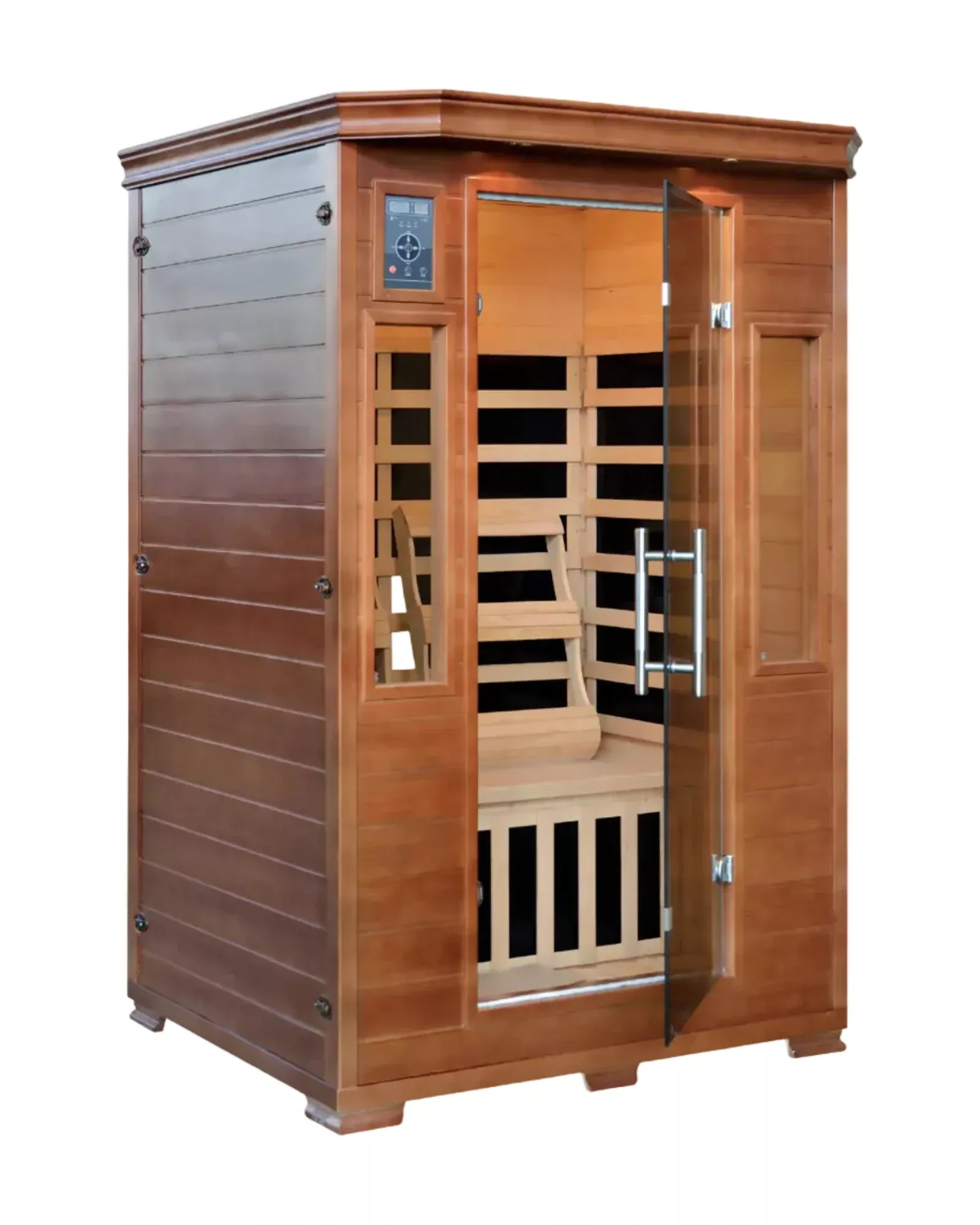 2-Person Hemlock Premium Infrared Sauna with 6 Carbon Heaters