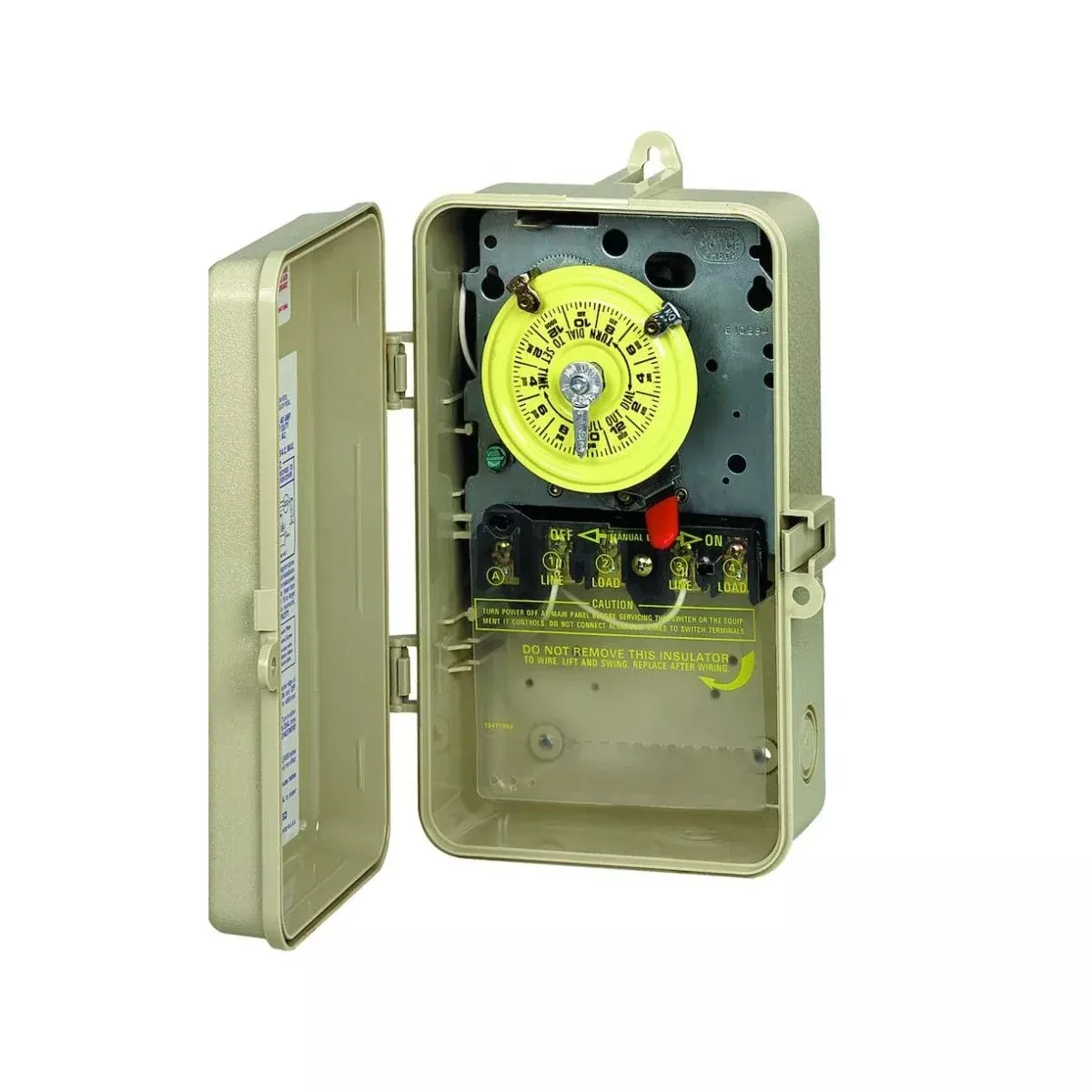 24-Hour Time Switch, DPST, 208-277V, Plastic Enclosure, and Pool/Spa Control.