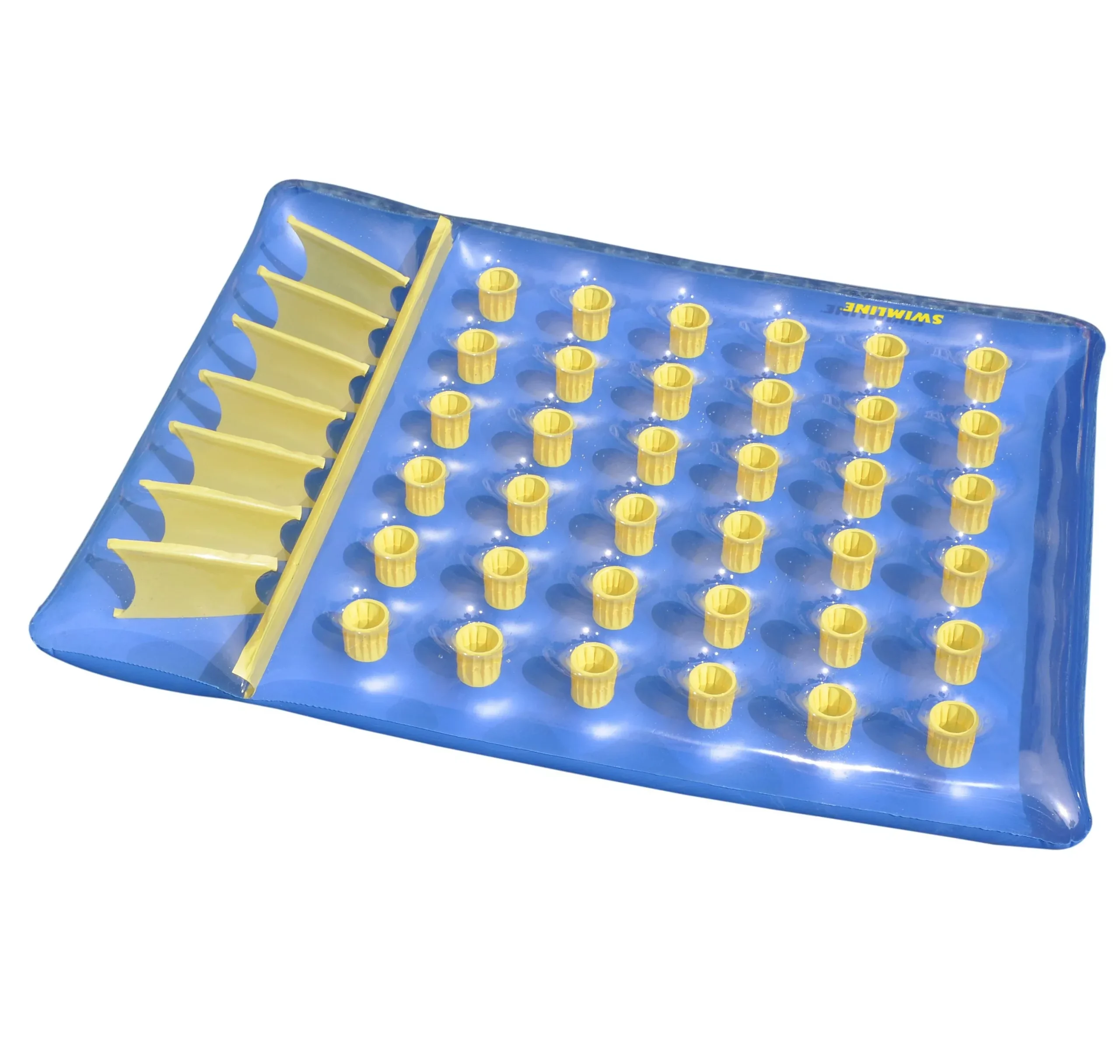 36 Pocket Inflatable Dual Double French Mattress Blue/Yellow