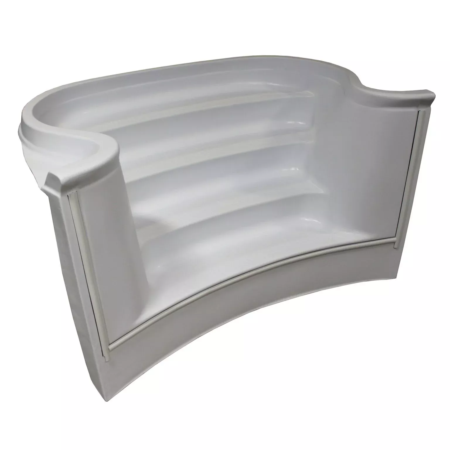 6' Radius Bullnose Step White