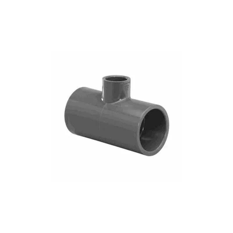 .75″ X .75″ X .5″ SKT REDUCING TEE SCHEDULE 80 GRAY