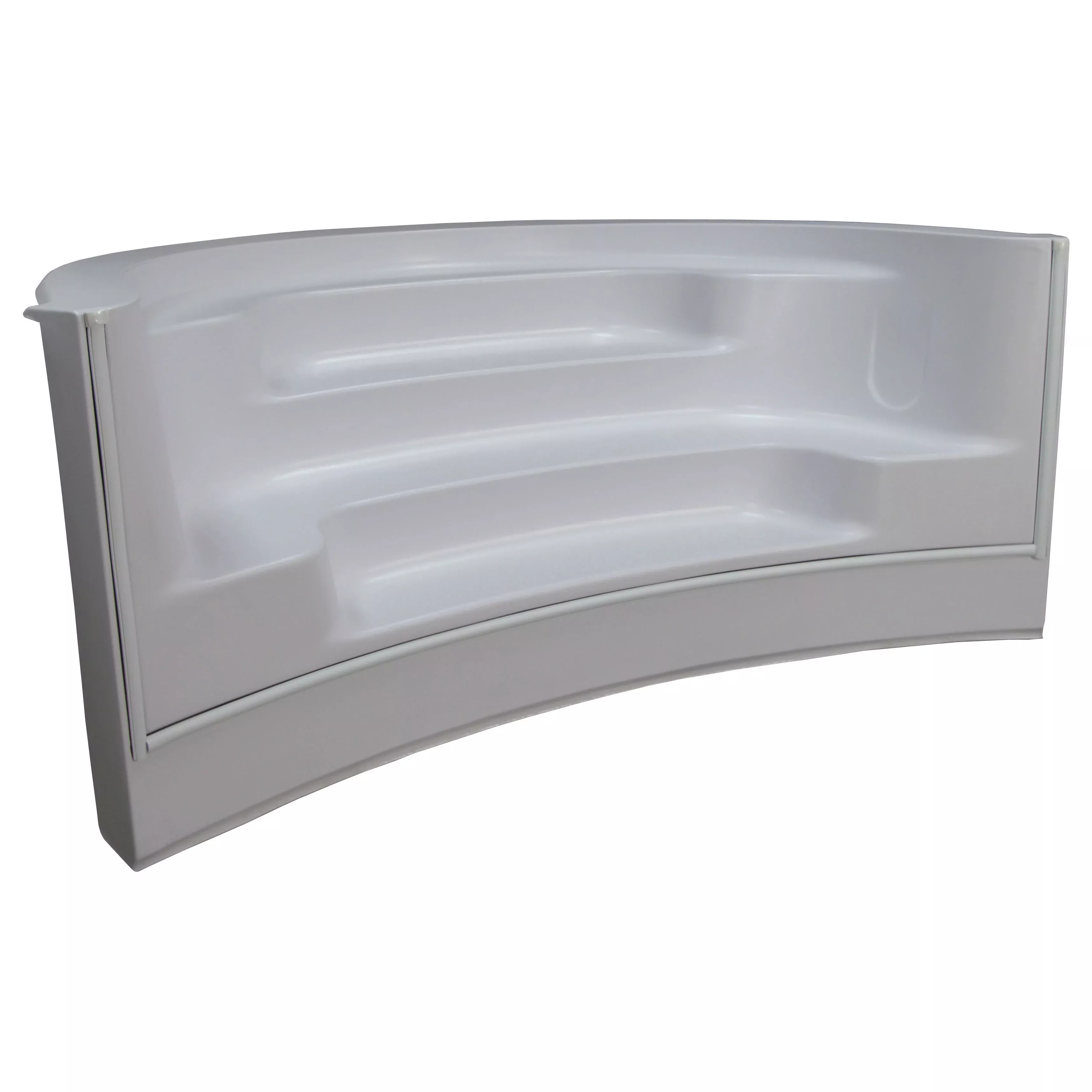8'x9' Radius Front Roman Back Bullnose Step White
