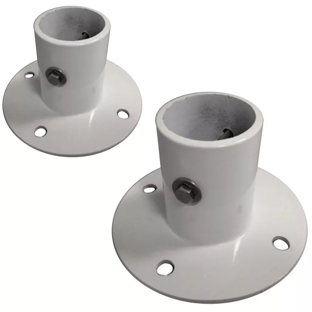 Aluminum Pool Slide Leg or Ladder Deck Flanges, Pair