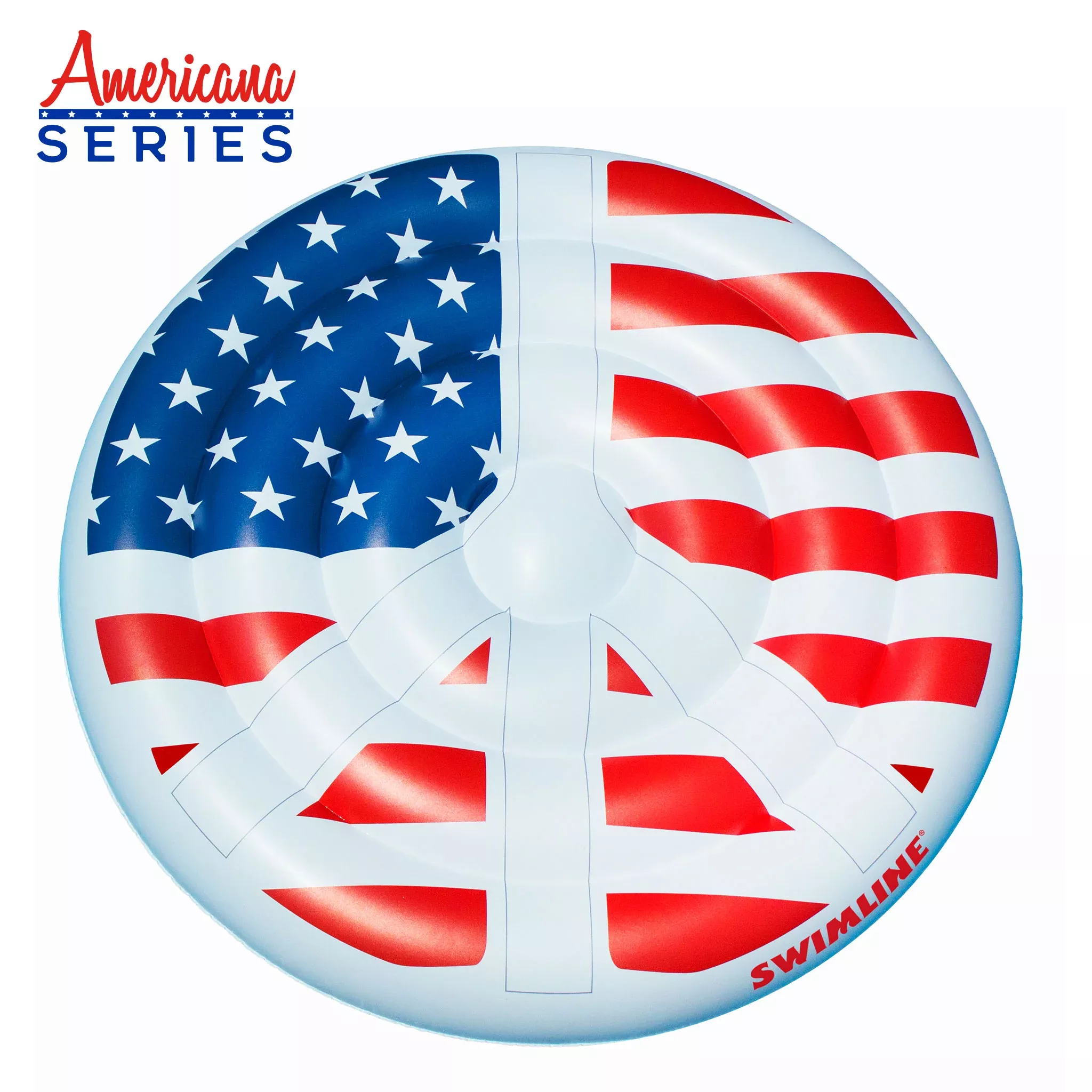 Americana™ Peace Island | 60" Patriotic Pool Float | Peace Sign