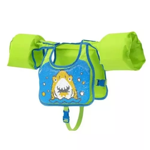 Bestway Flip N Reveal Sequin Swim Pals – Kids Swim Vest Green & Blue
