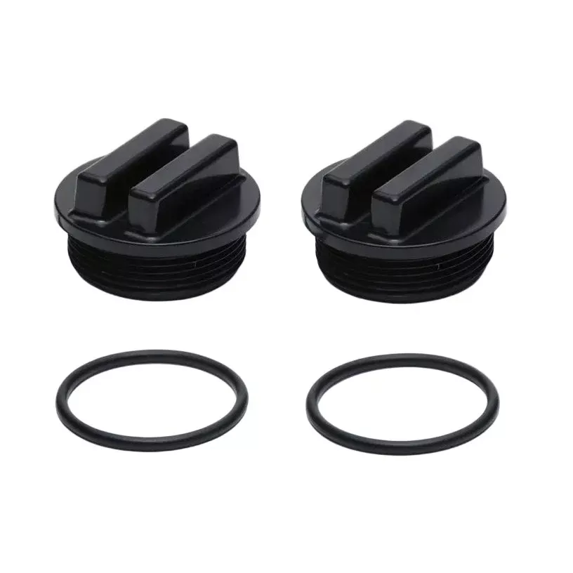 Black 1-1/2" Threaded Pool Filter Drain Plug Cap Winterizing Plug SP1022CBLK, 86202000, 190030, 27001-0022 with O-Ring for Pentair, Hayward, Sta-Rite Pool Filter Darin Plug (2 Pack)
