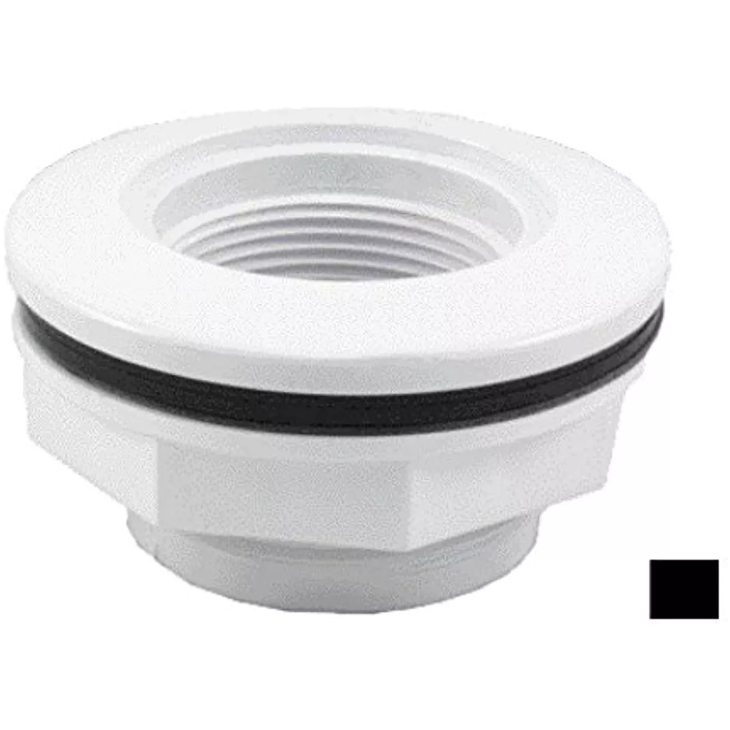 Custom 25550-004-000 1.5" Vinyl I/O Wall Return Fitting - Black