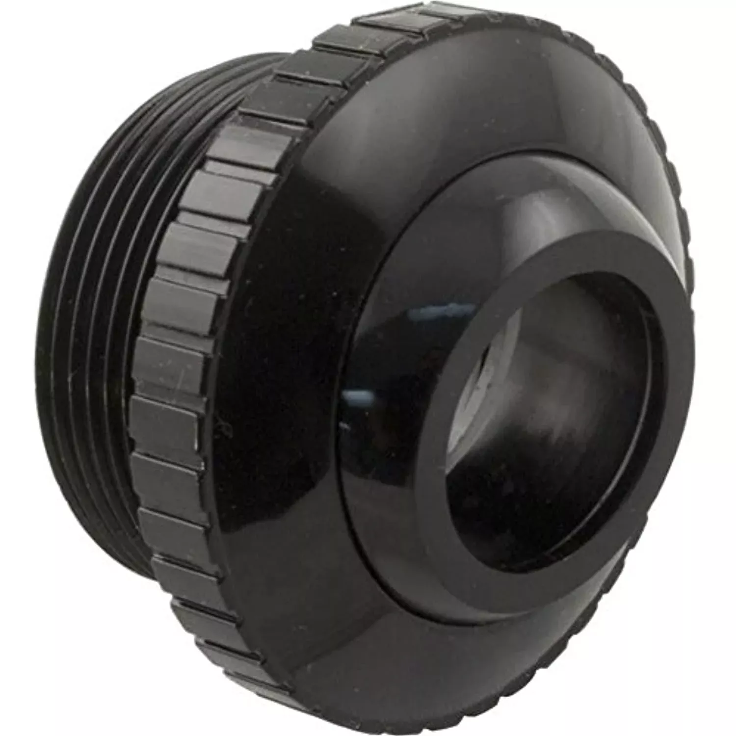 Custom 25552-404-000 1.5" MPT x 1" Eye Outlet fitting Black
