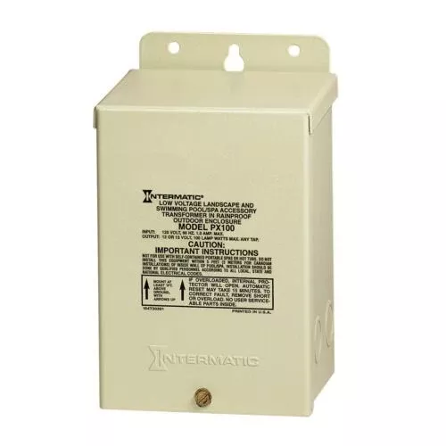 Intermatic PX100 Pool Light Safety Transformer – 100W 12/13/14 VAC Power Supply