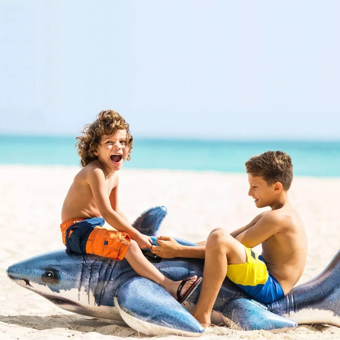 Intex Inflatable Great White Shark Pool Ride-On