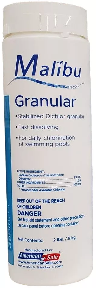 Malibu Dichlor Granular Sanitizer For Pools