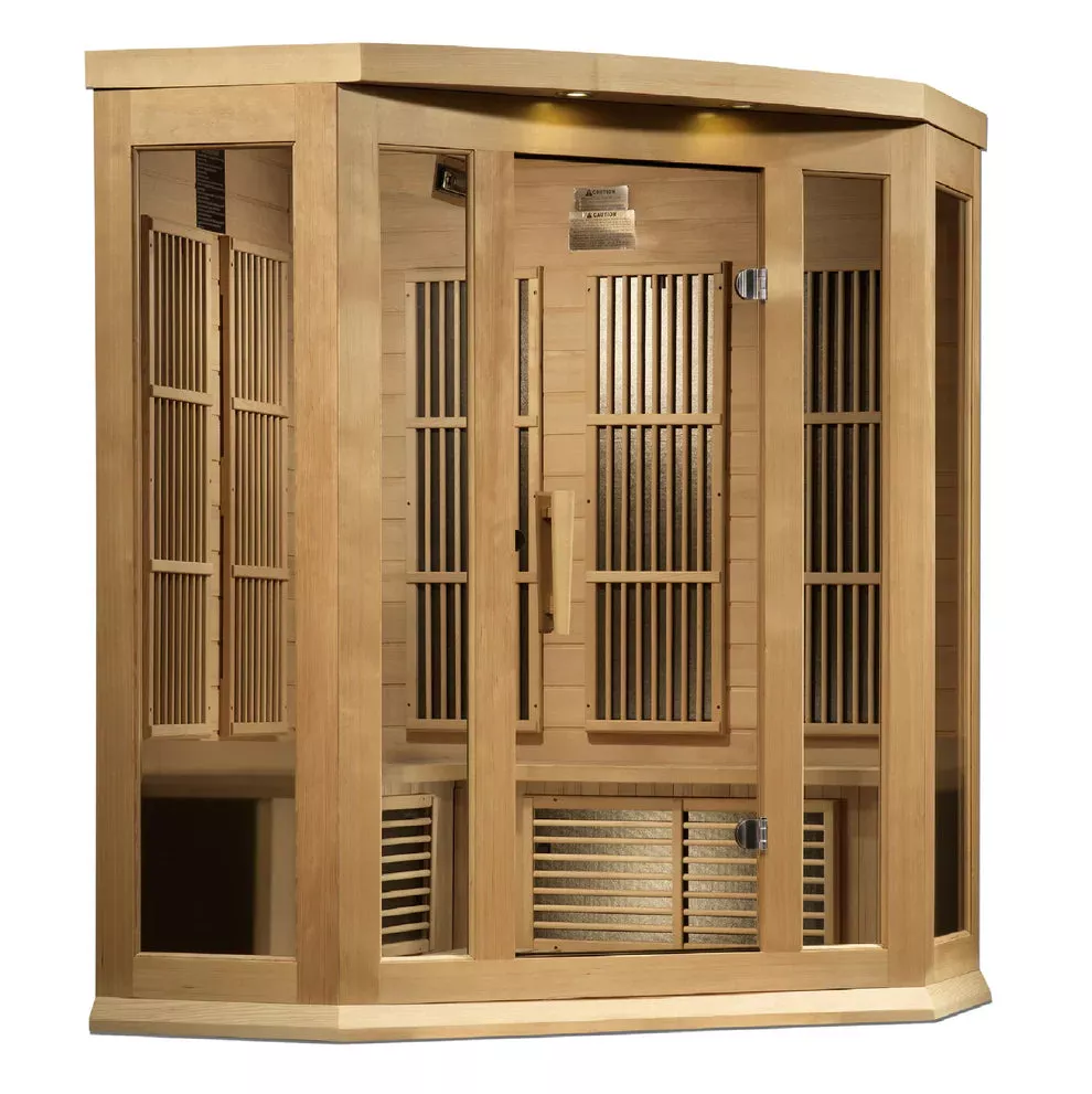Maxxus Avignon 3 Person Corner Near Zero EMF FAR IR Sauna