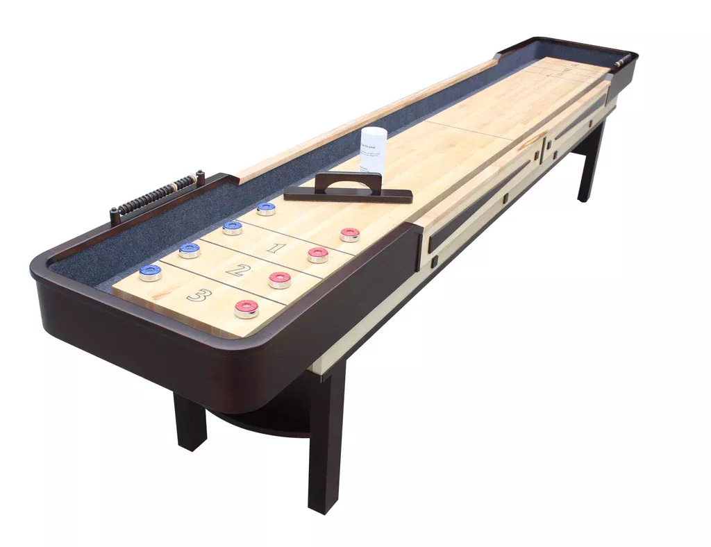 Merlot 9' or 12' Premium Pub Style Shuffleboard Table - Espresso Finish
