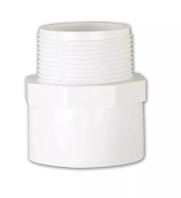 MIPT Adapter | Male Iron Pipe Thread to Slip | 1-1/2" | Pool Plumbing