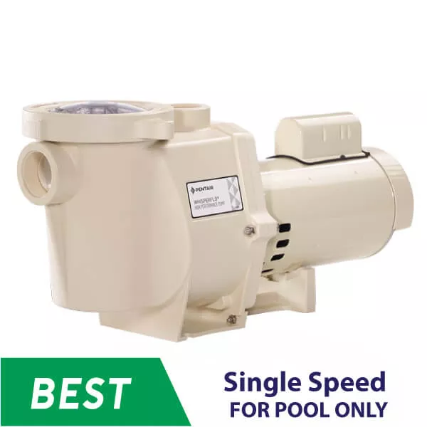 Pentair 011527 WhisperFlo High Performance Energy Efficient Single Speed Full Rated Pool Pump, 1 Horsepower, 115/208-230 Volt, 1 Phase with Bundle*
