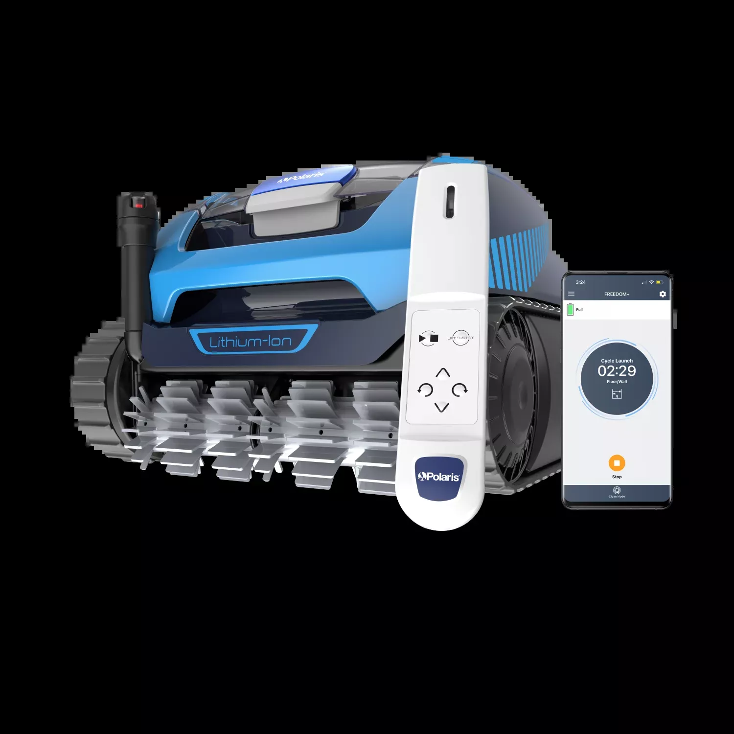 Polaris FREEDOM Plus Cordless Robotic with Caddy & Remote