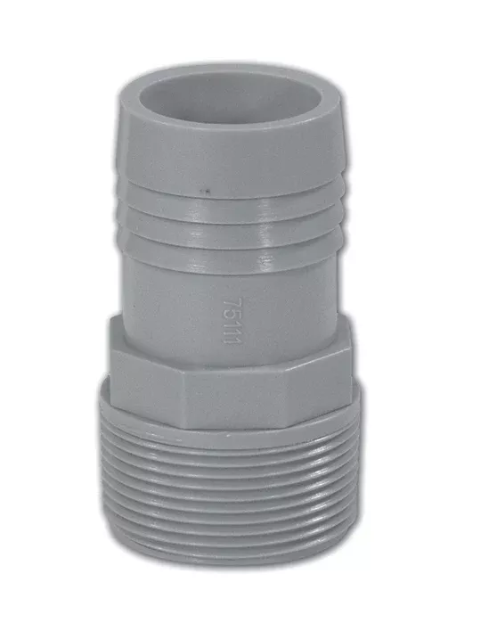 Pool Hose Adapter | 1.625" Barbed/Threaded | ABS | Pool Equipment Part