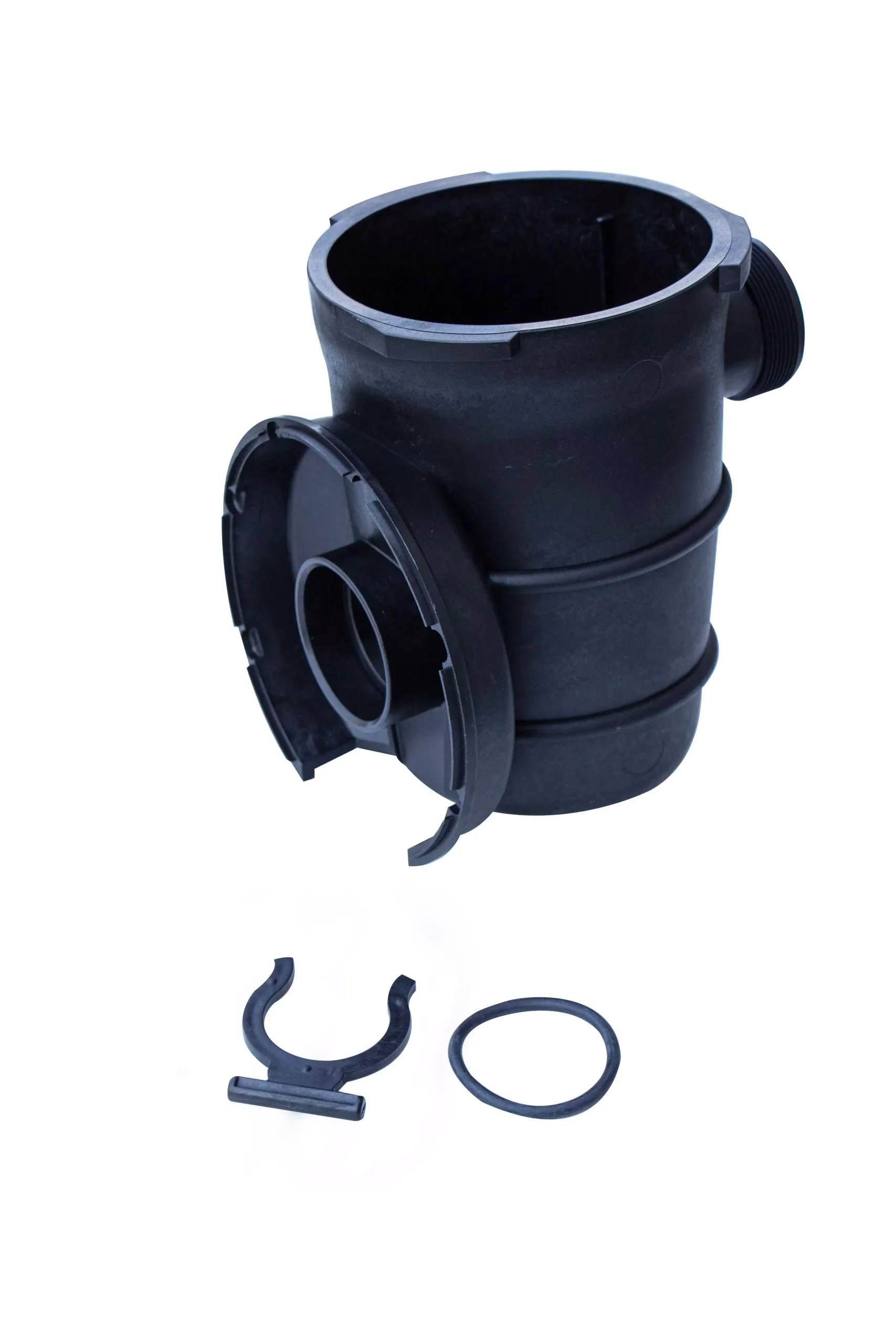 Pool Pump Strainer Housing with Clip & O-Ring | Assembly