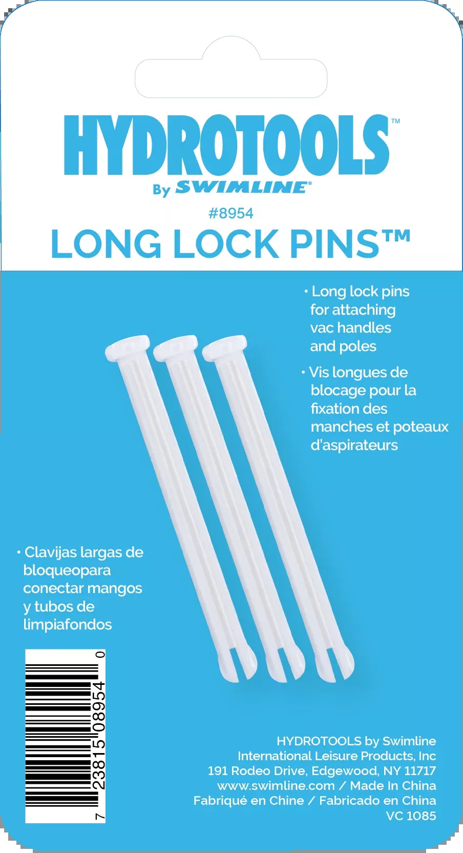 Pool Vacuum Long Lock Pins | 3-Pack | Swimline