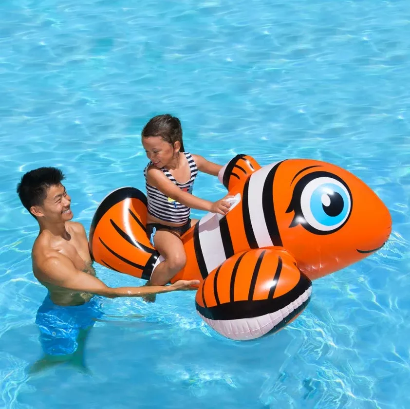 Poolmaster’s Inflatable Clown Fish Rider Pool Float