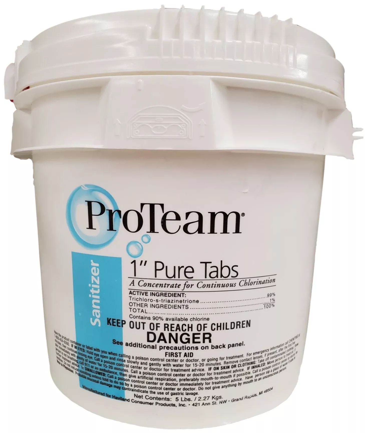 ProTeam 1″ Pure Tabs Sanitizer For Pools – 5 Lbs.