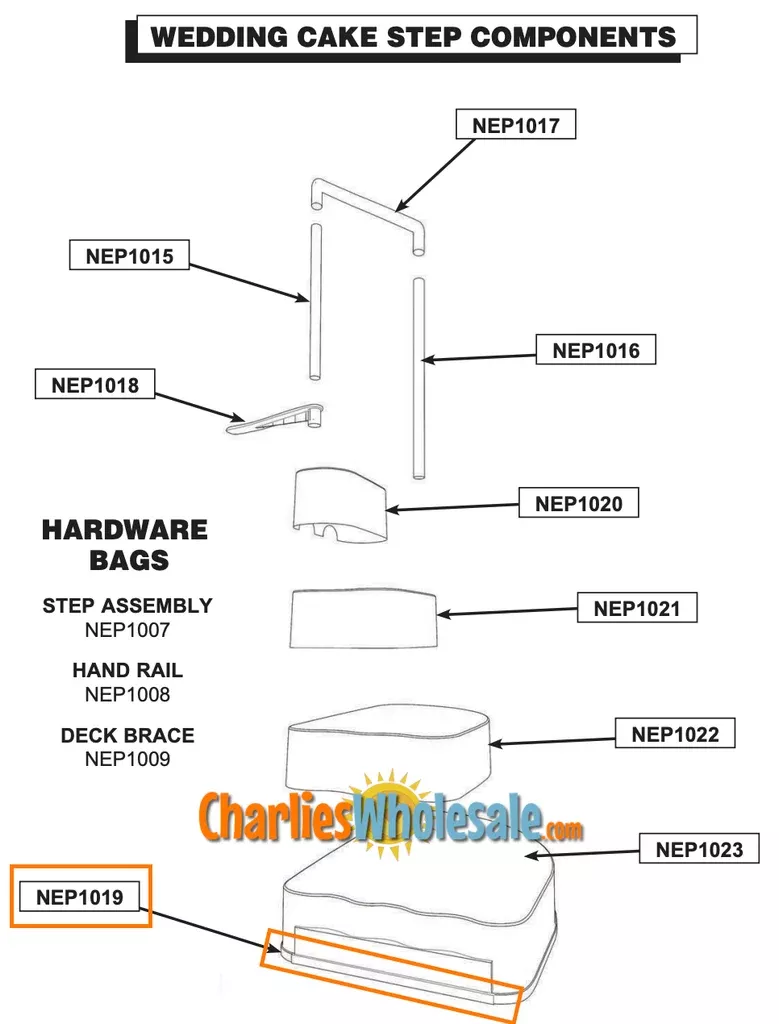 Replacement Part NEP1019 Bottom Step Protection Gasket AC 61972