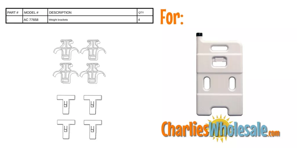 Replacement Part NEP2001 Step Weight Brackets