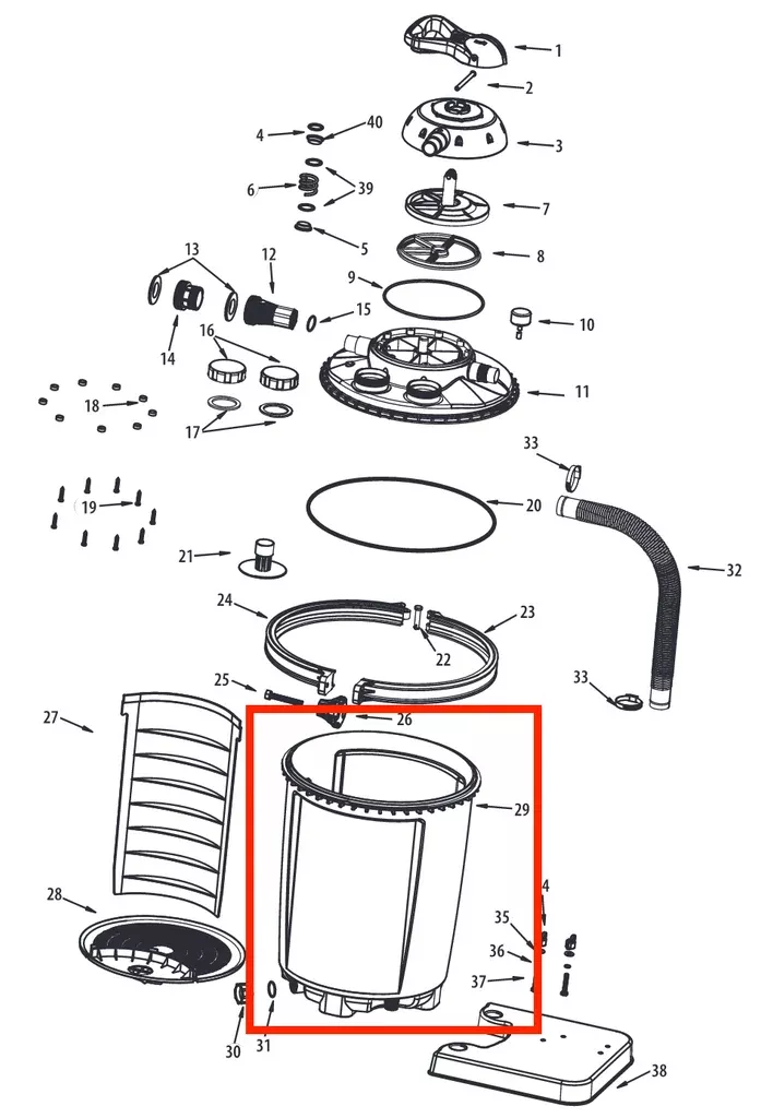 Replacement Part NEP4280 Filter Tank