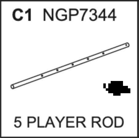 Replacement Part NGP7344 5 Player Rod