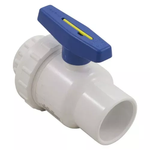 Schedule 40 PVC Single Union Blocked Ball Valve - 2" Slip x Slip