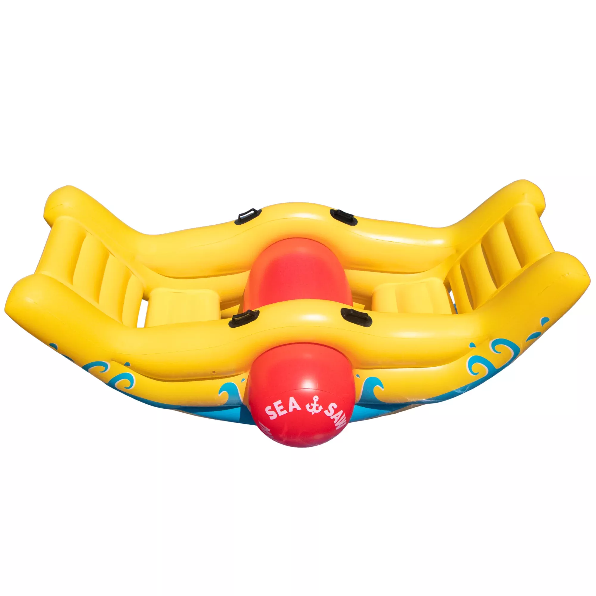 Sea-Saw Rocker Pool Float | 2-Person | 4 Grab Handles | 100" x 60"