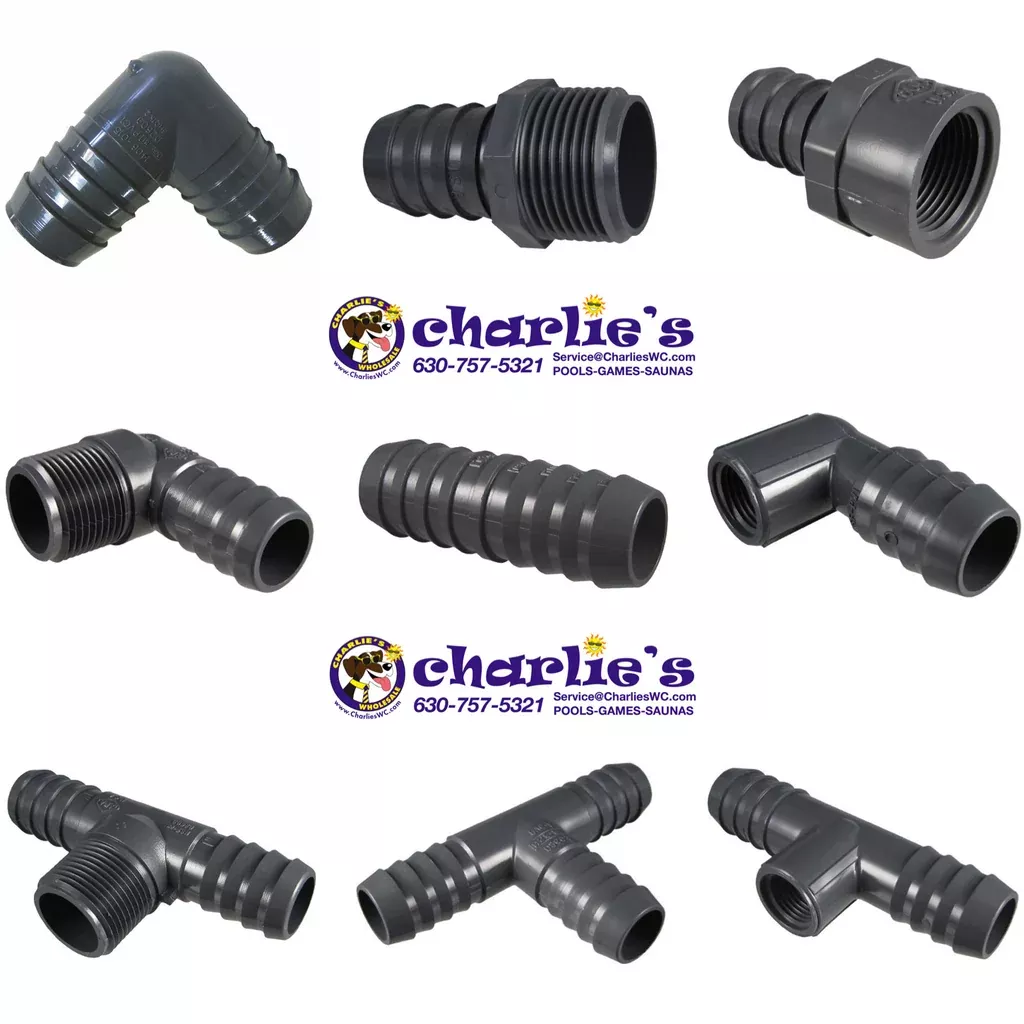 Spears Schedule 40 Gray PVC Pool Plumbing Tube Fittings Tee / Ell / Coupling