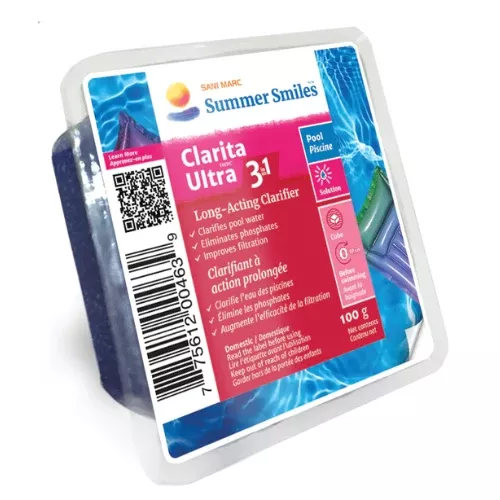 Summer Smiles Clarita Ultra 3 in 1 100g – Pool Clarifier Cube