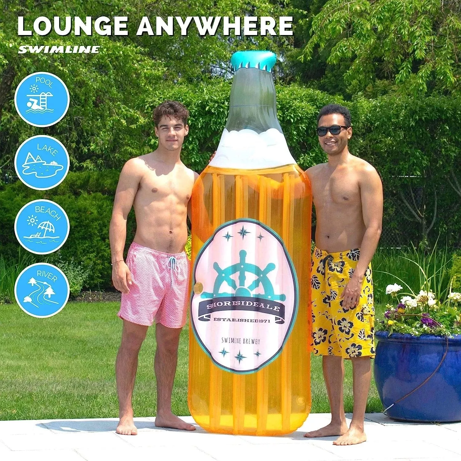 Swimline’s Inflatable Beer Bottle Mattress Float