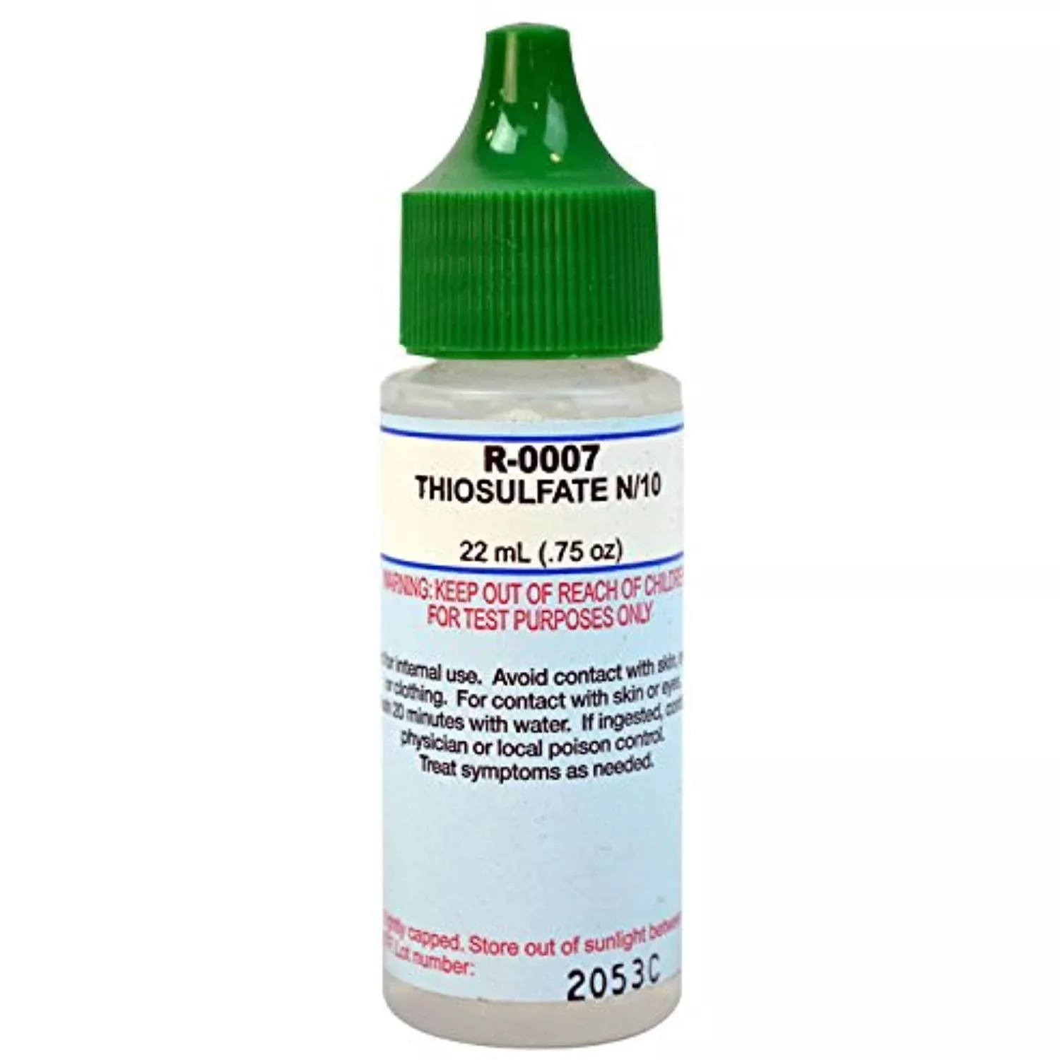 TAYLOR TECHNOLOGIES INC R-0007-A THIOSULFATE #7 N/10 3/4 OZ