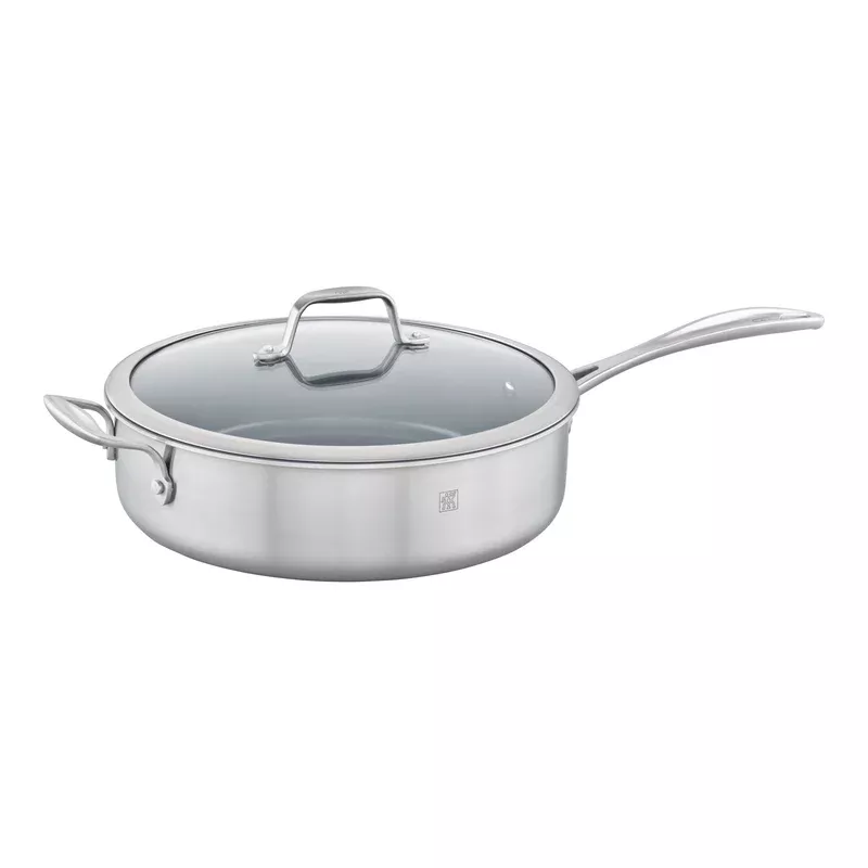 ZWILLING 5 Qt. Stainless Steel Ceramic Non-Stick Saut Pan, Spirit 3-Ply Ceramic Series